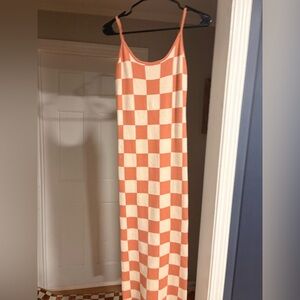 Pink checkered dress